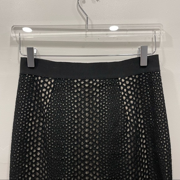 Giambattista Valli Lace Pencil Skirt Black Size 42 / Small - Picture 4 of 11